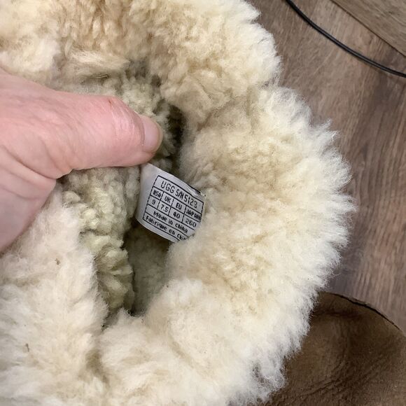 UGG Suburb Brown Suede Mid Calf Boot Womens 9 Leather Shearling Fur 5123 - Picture 8 of 8